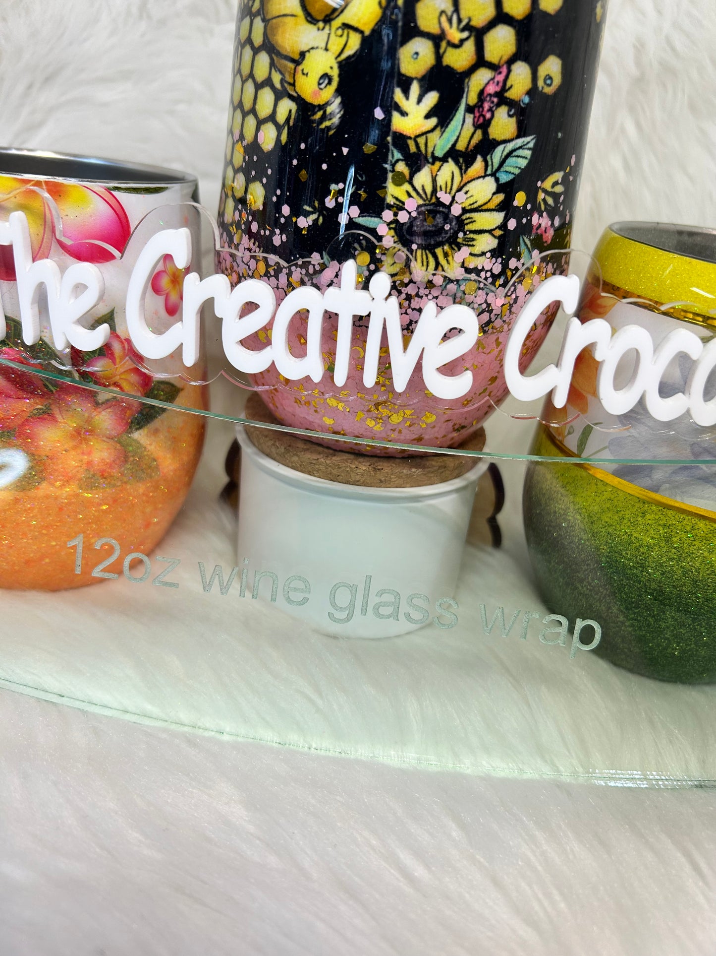 12oz Wine tumbler Acrylic Template