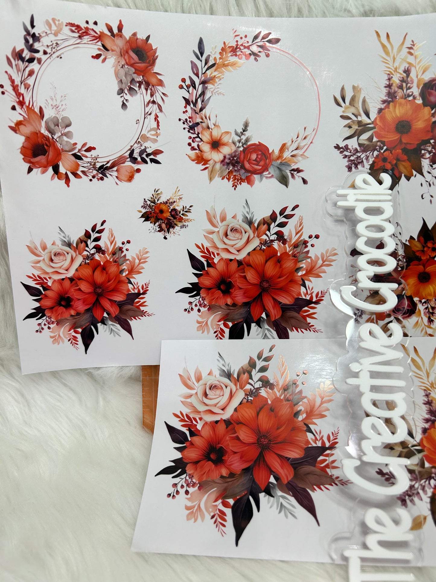 Fall floral elements