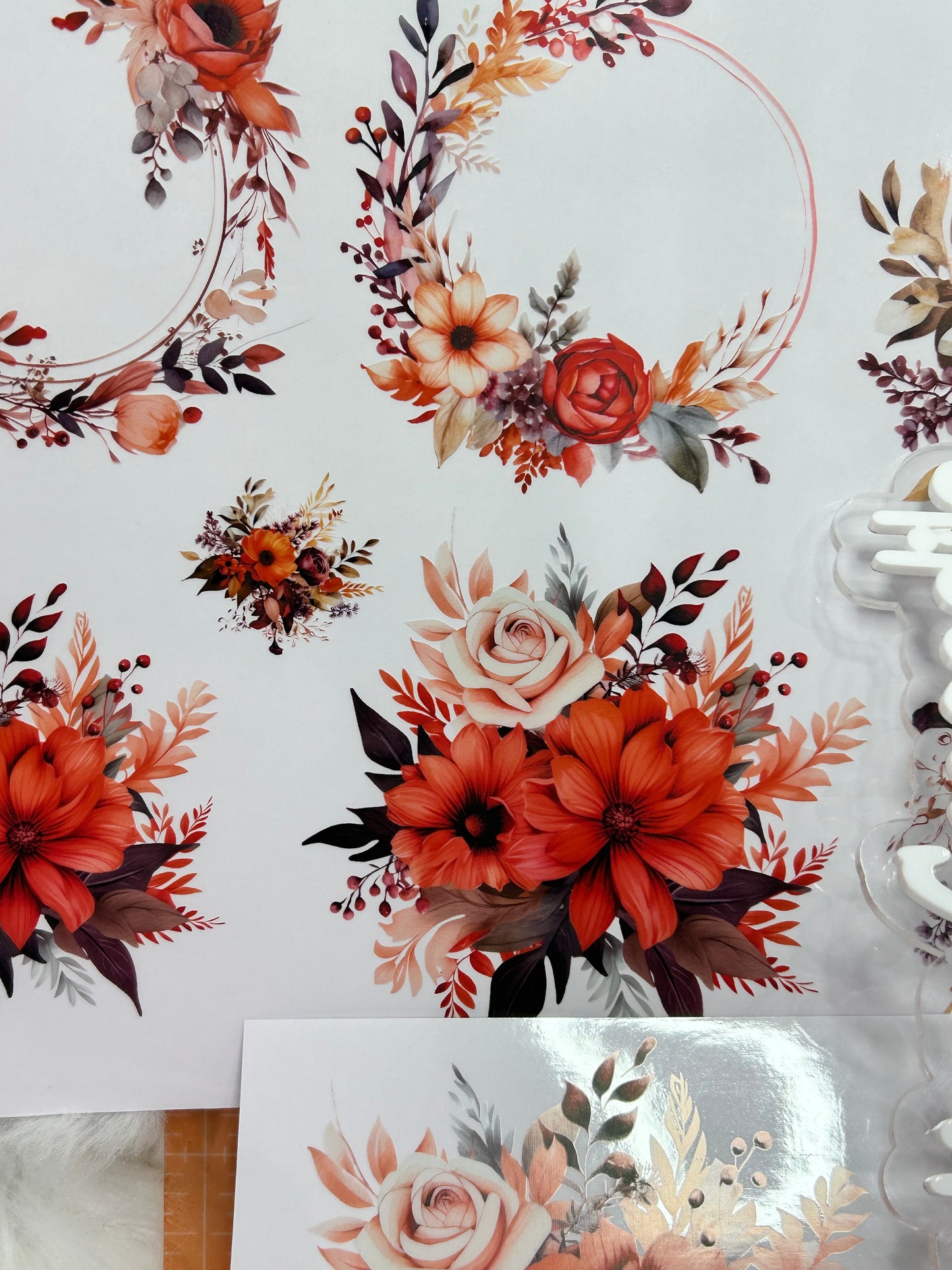 Fall floral elements