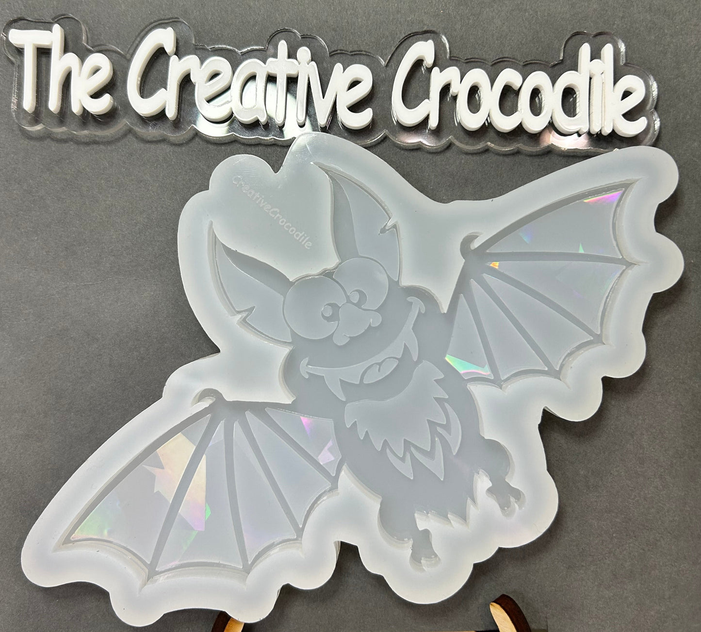 Cute Bat rainbow holographic mold