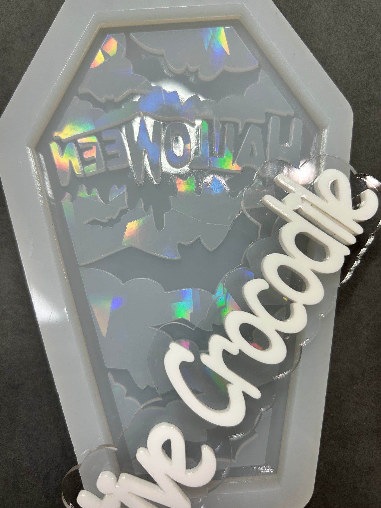 Halloween coffin holographic mold