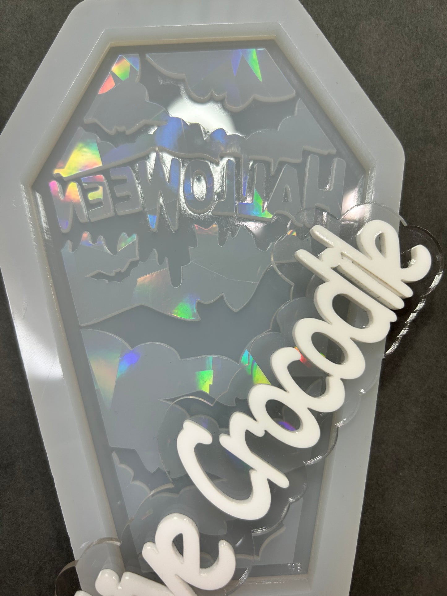 Halloween coffin holographic mold
