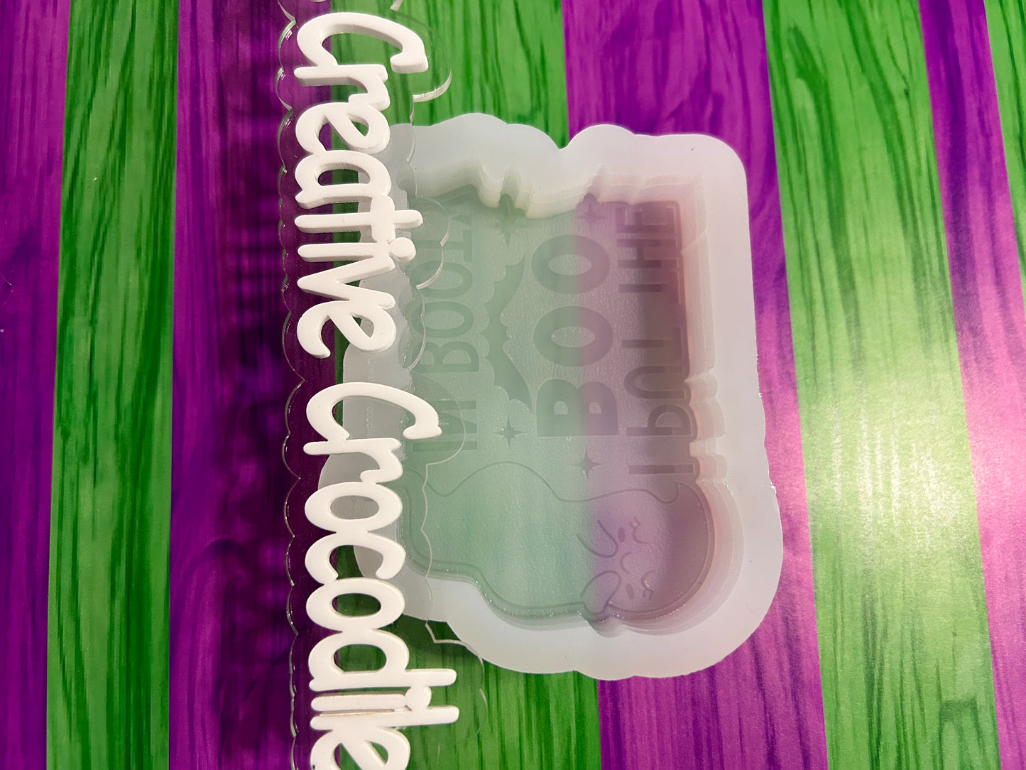 Boo in booty freshie mold