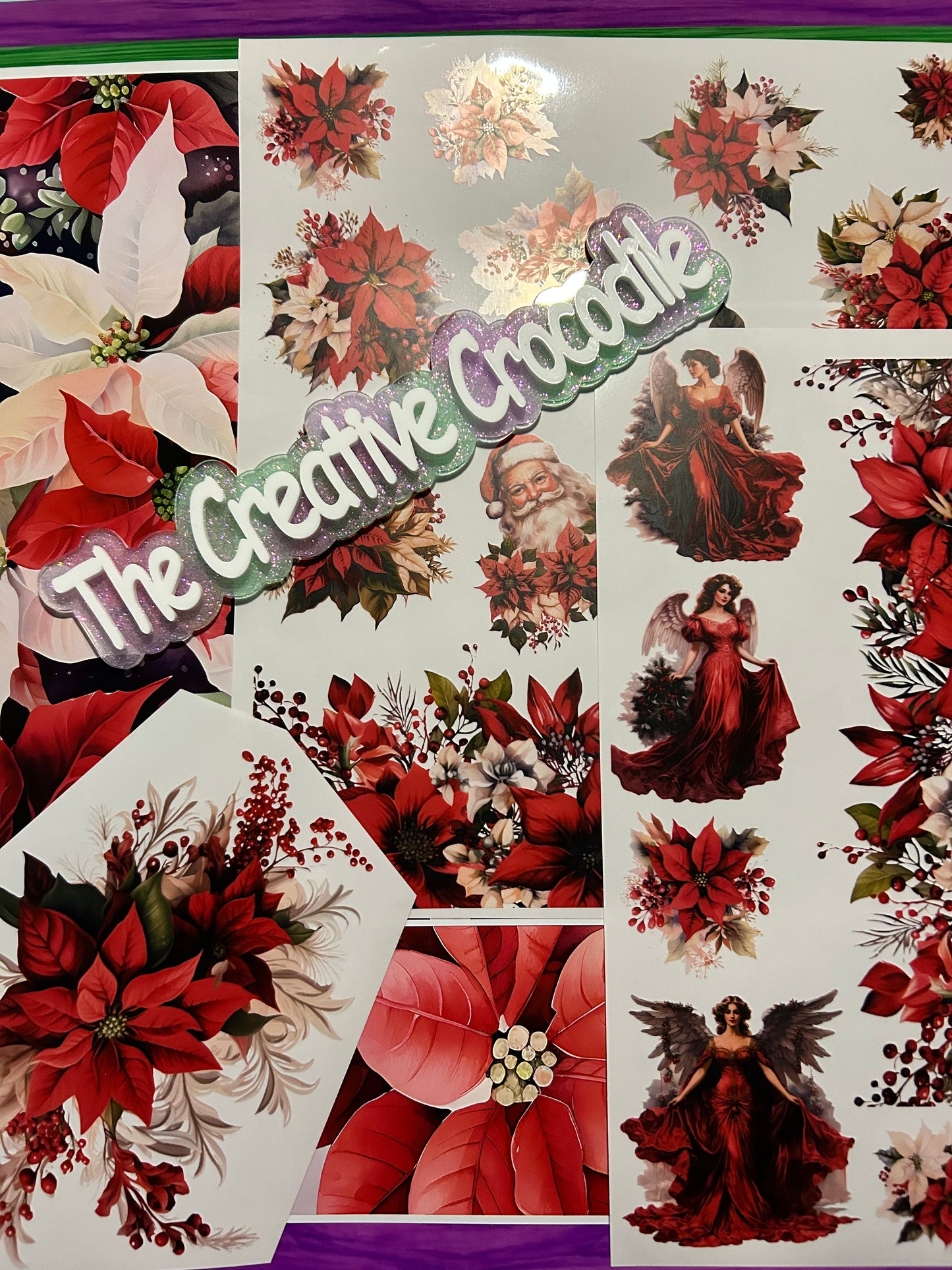 Poinsettia/Santa bundle