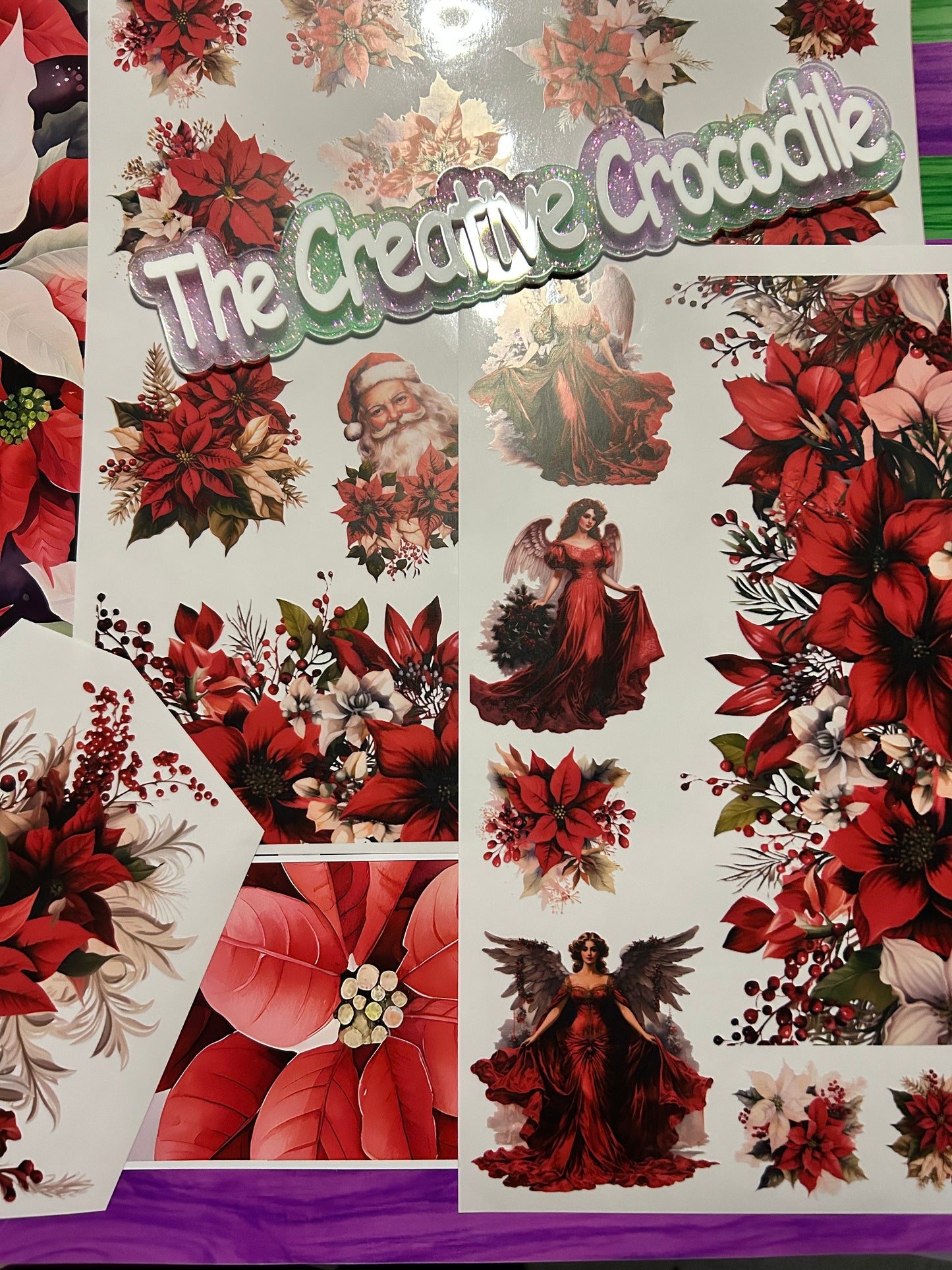 Poinsettia/Santa bundle