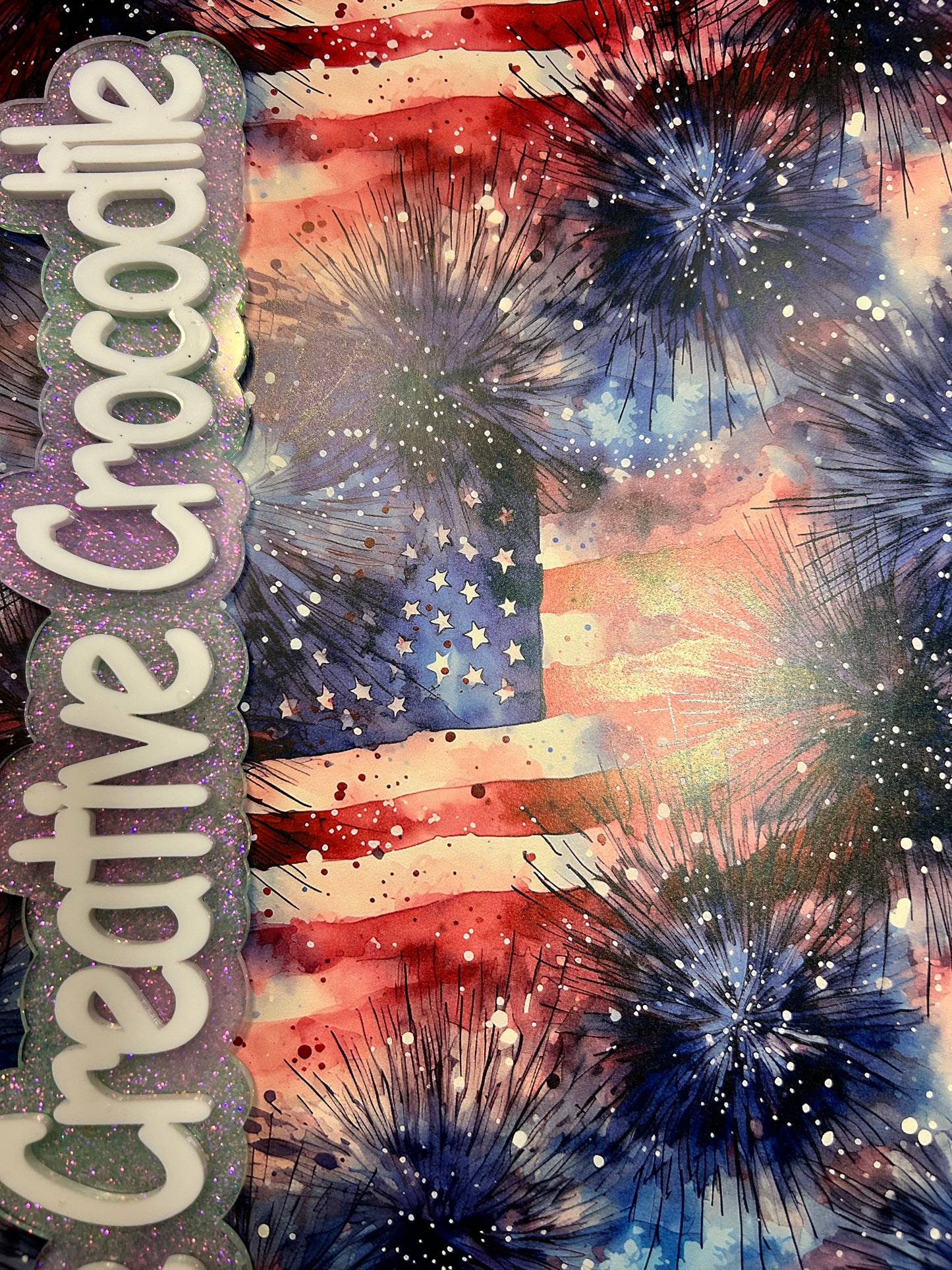 RWB Flags and Fireworks