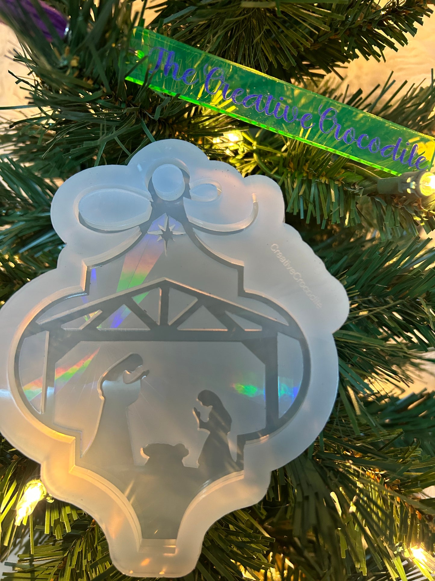 Rainbow Holographic Nativity Mold