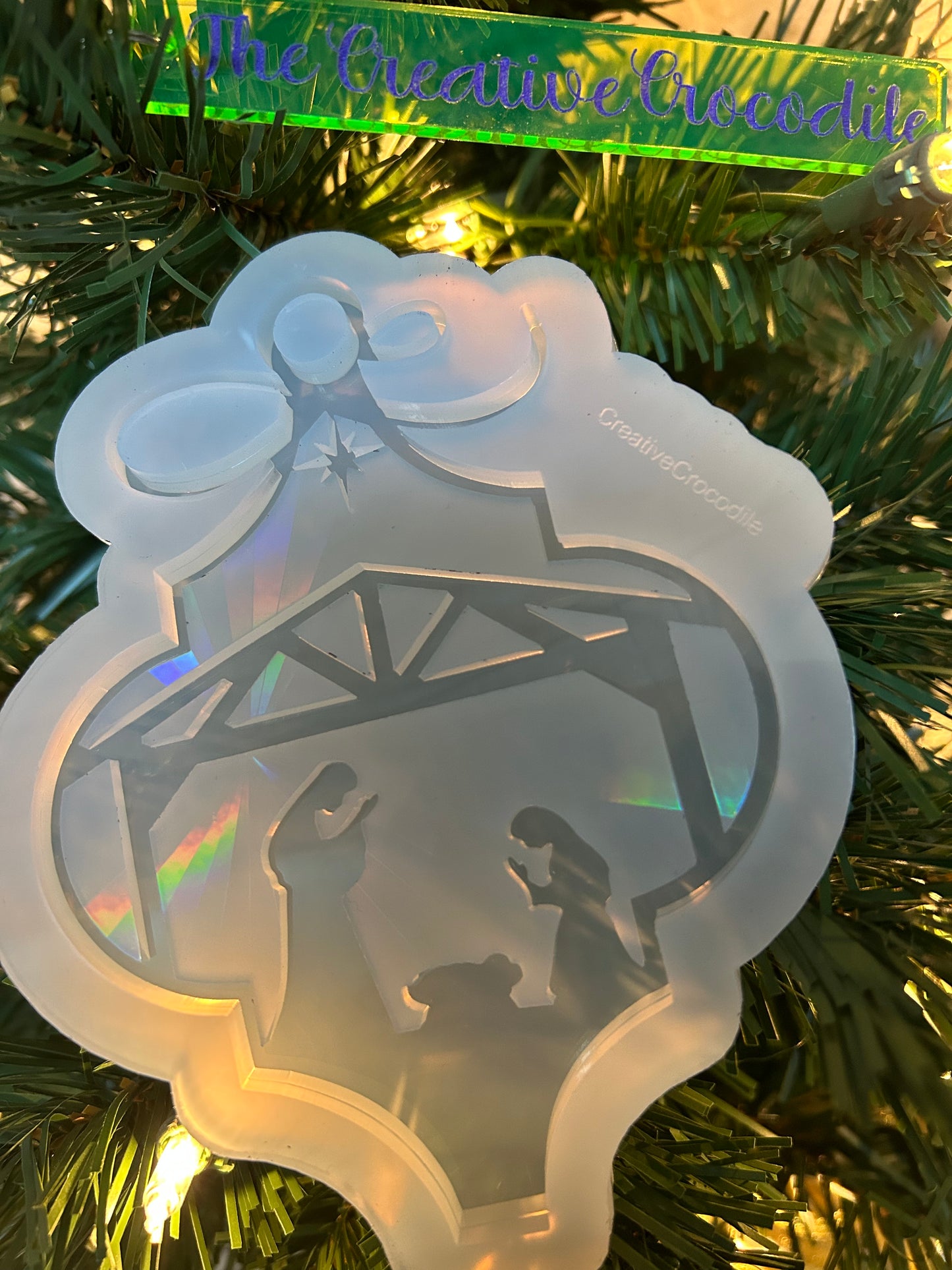 Rainbow Holographic Nativity Mold