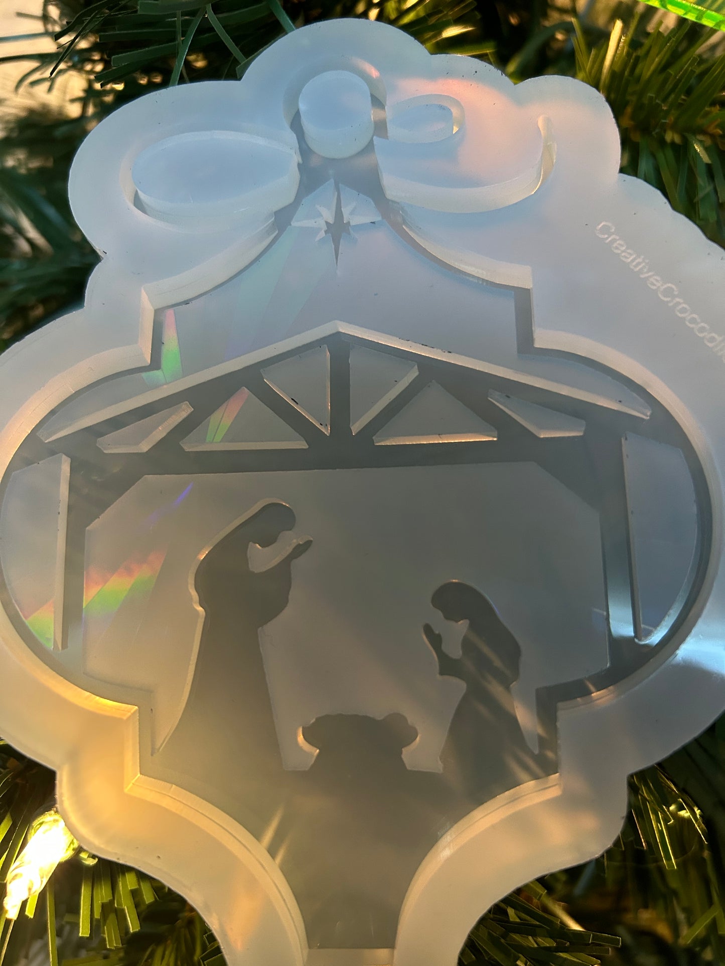 Rainbow Holographic Nativity Mold