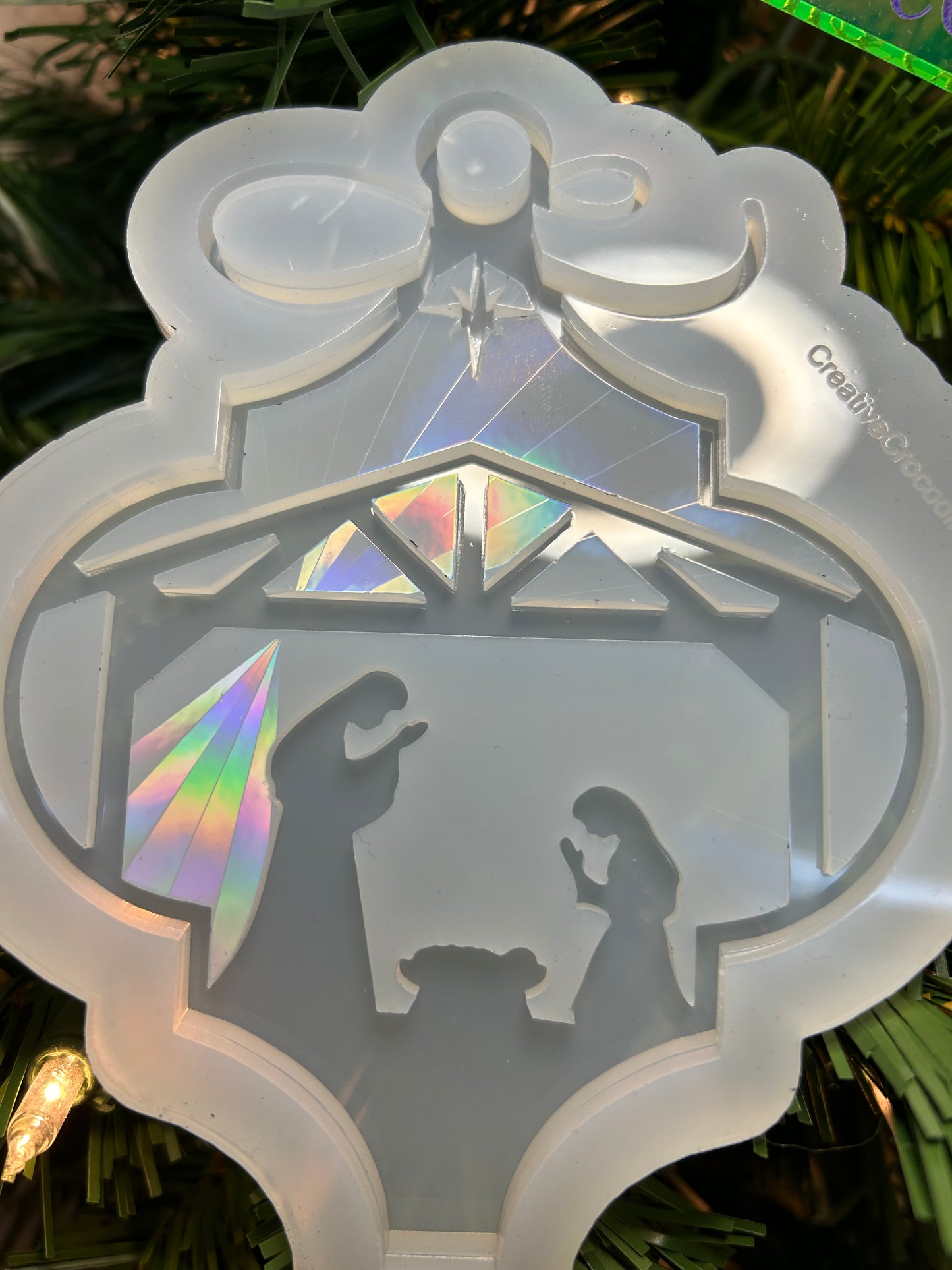 Rainbow Holographic Nativity Mold