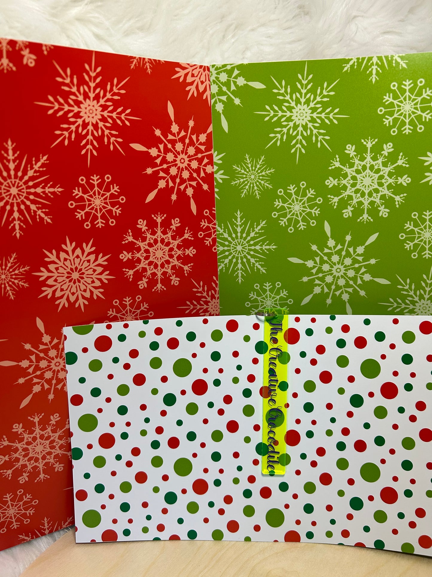 Red and green Snowflakes