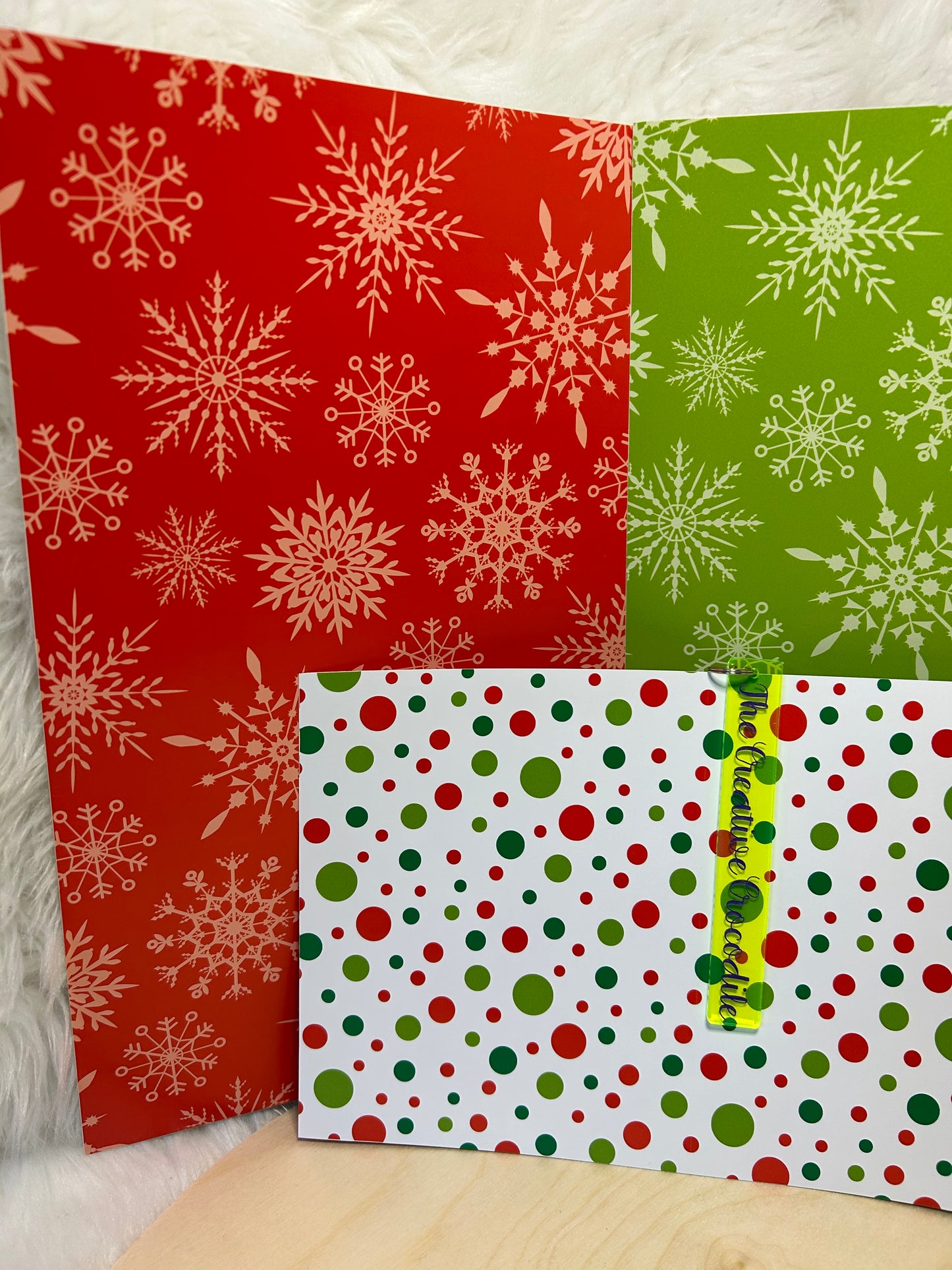 Red and green Snowflakes