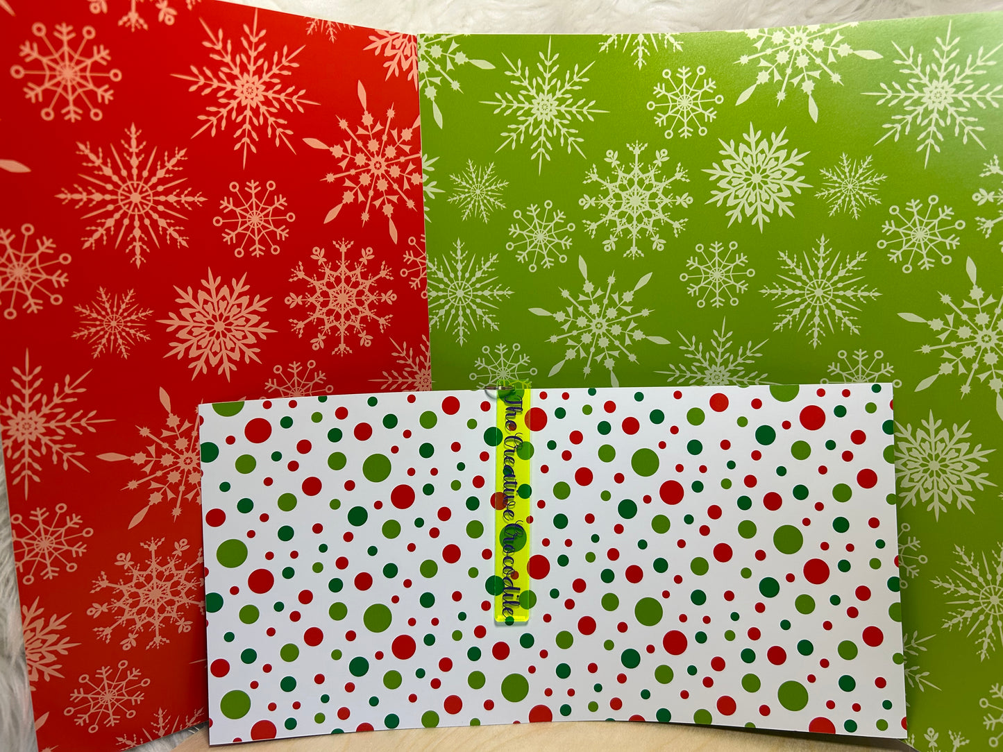 Red and green Snowflakes