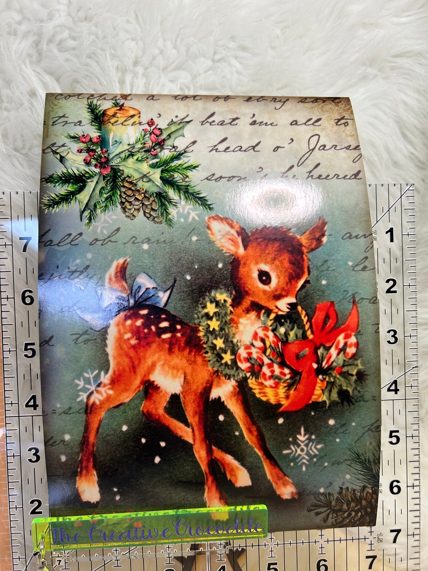 Vintage Reindeer 3/4 Wrap