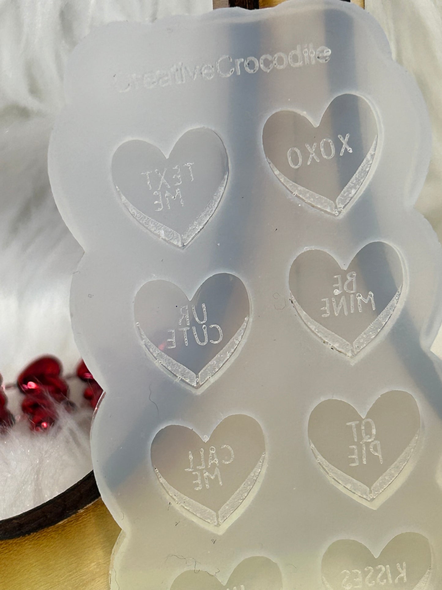 Conversation heart stud mold