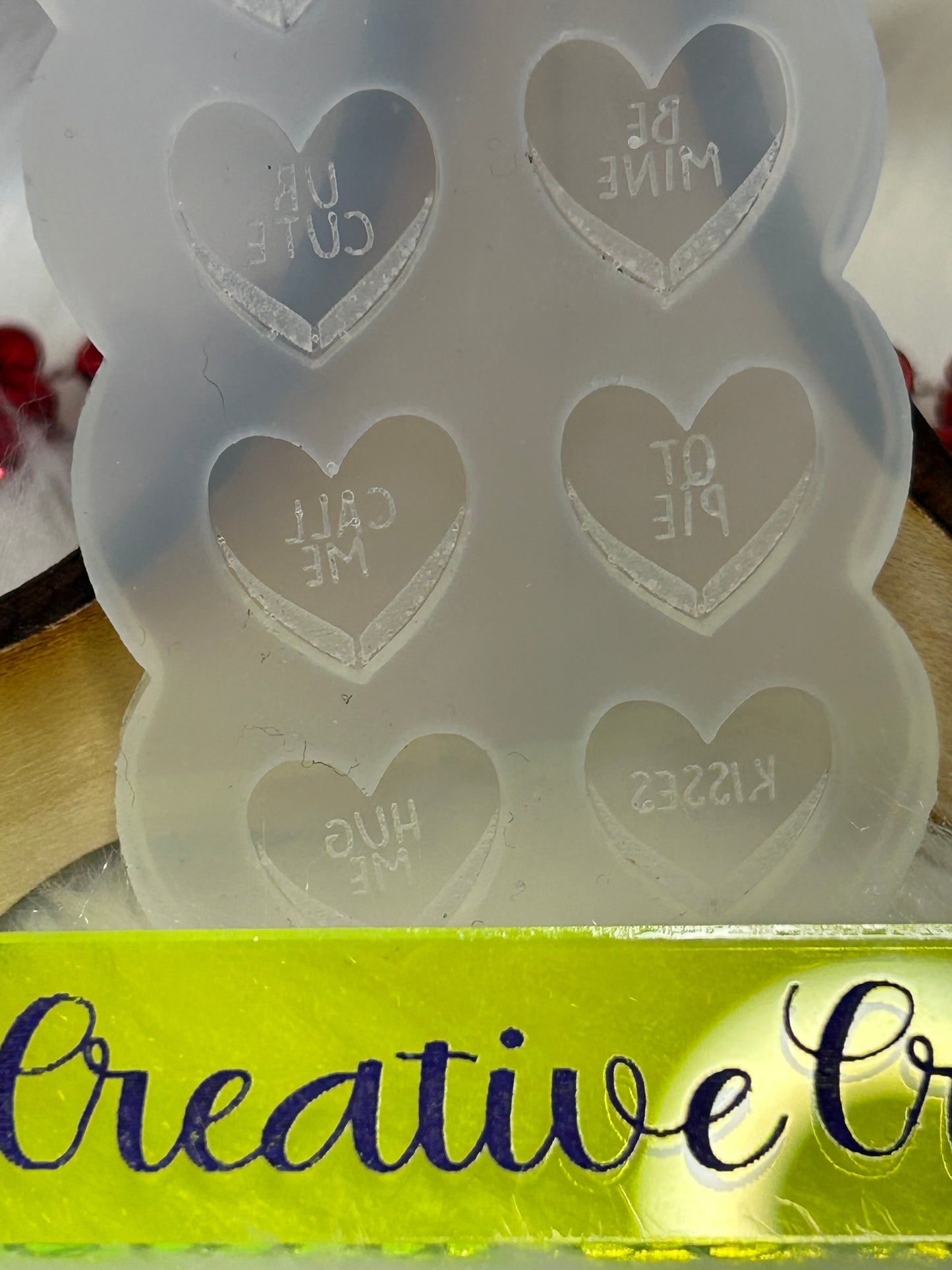 Conversation heart stud mold