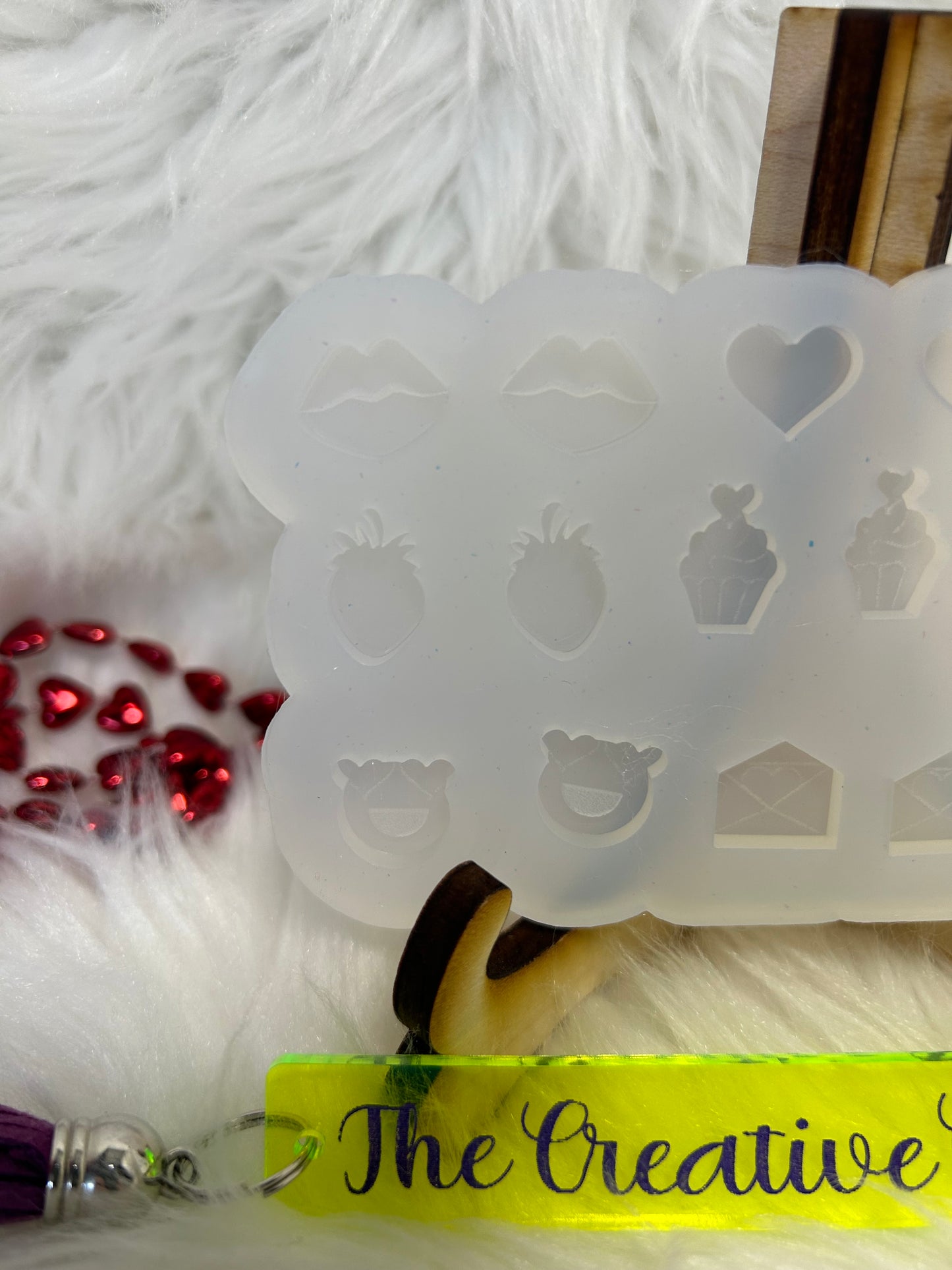 Earring Stud Mold, (Valentine/Heart)