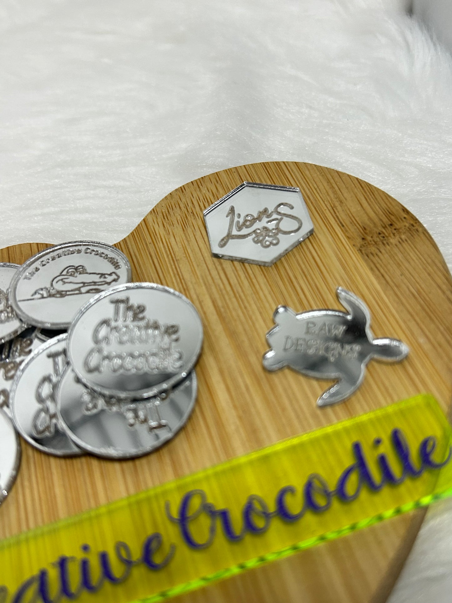 Acrylic 1" product tags