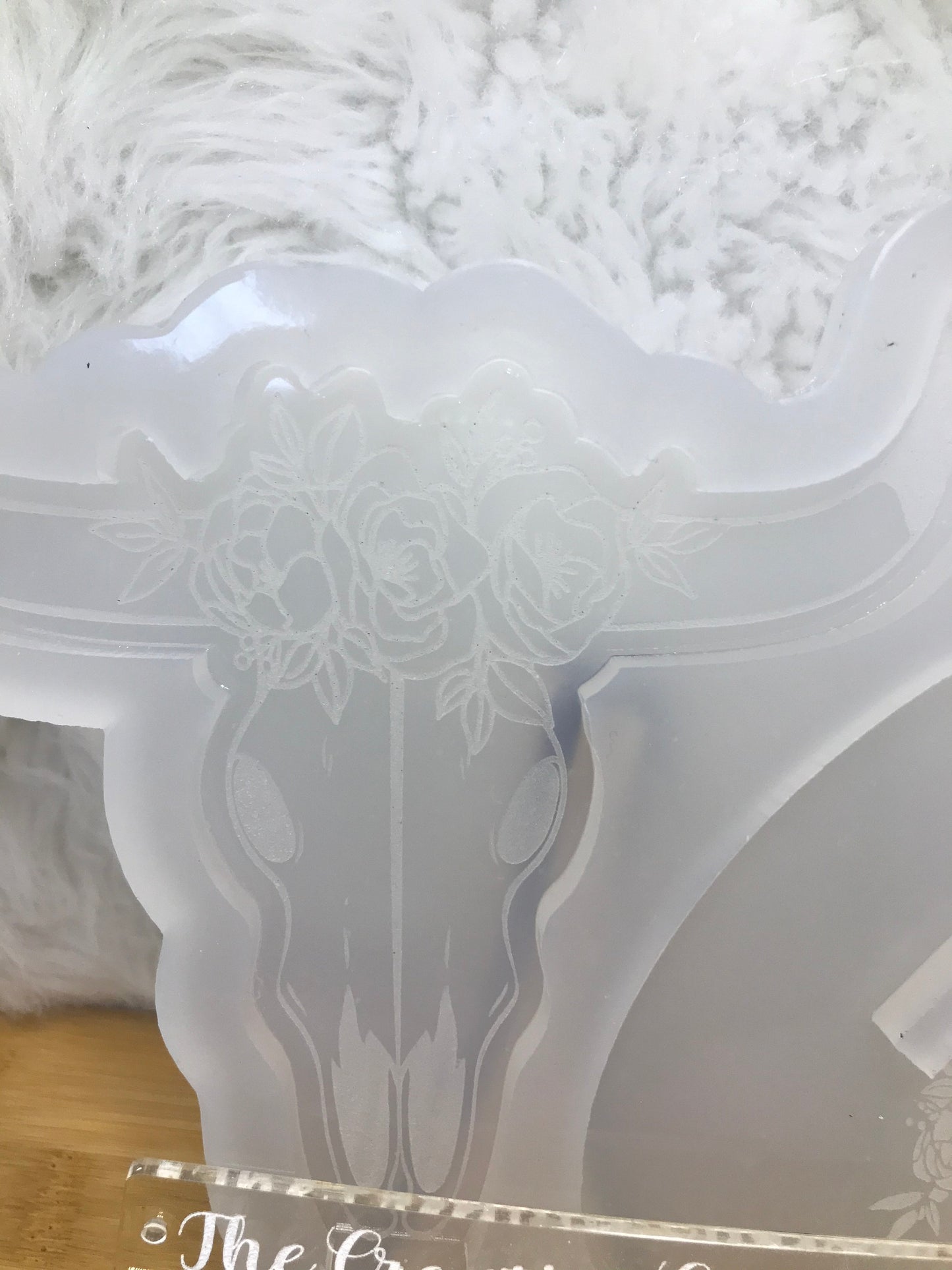 Cow skull jewelry stand mold