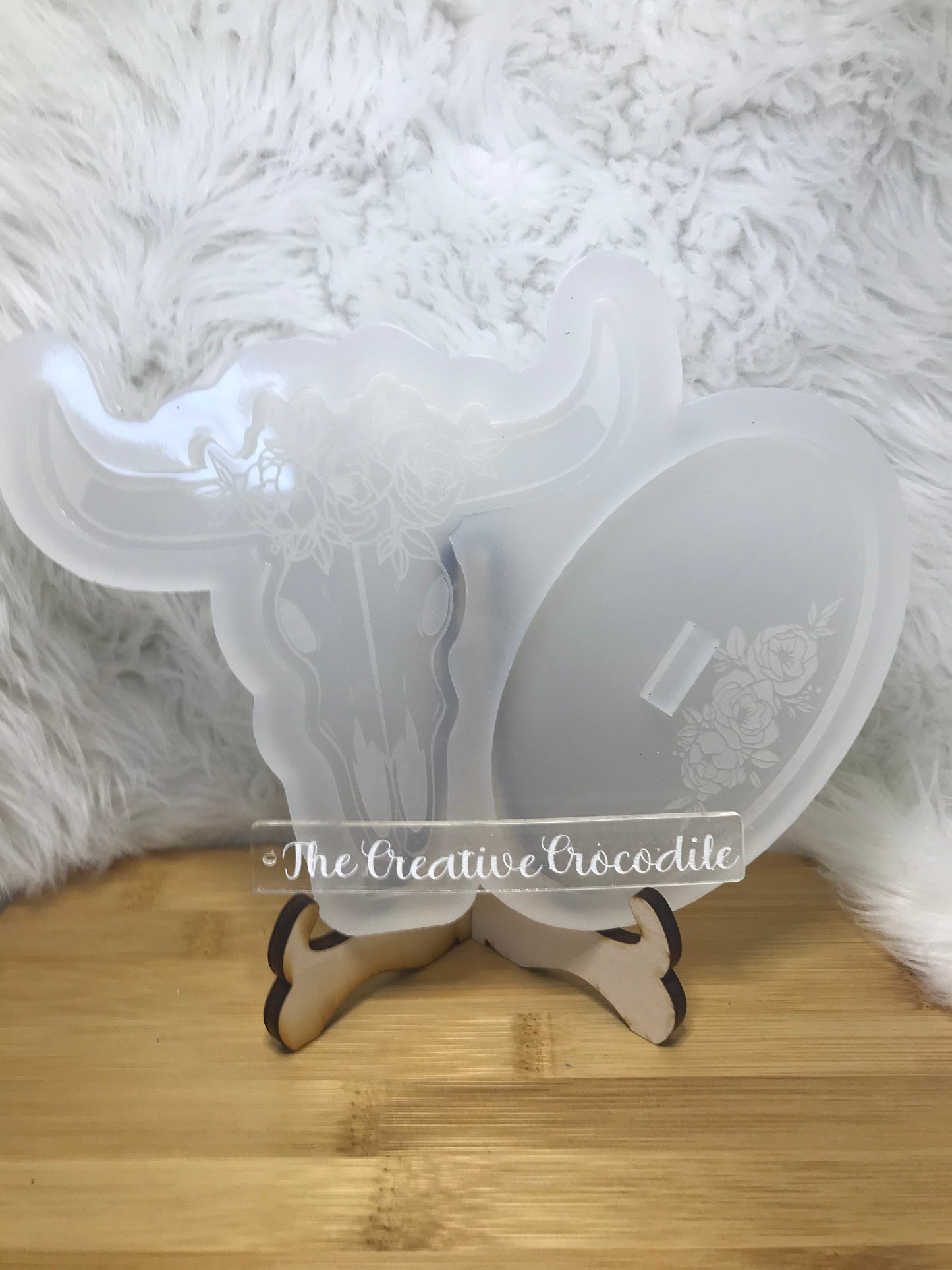 Cow skull jewelry stand mold