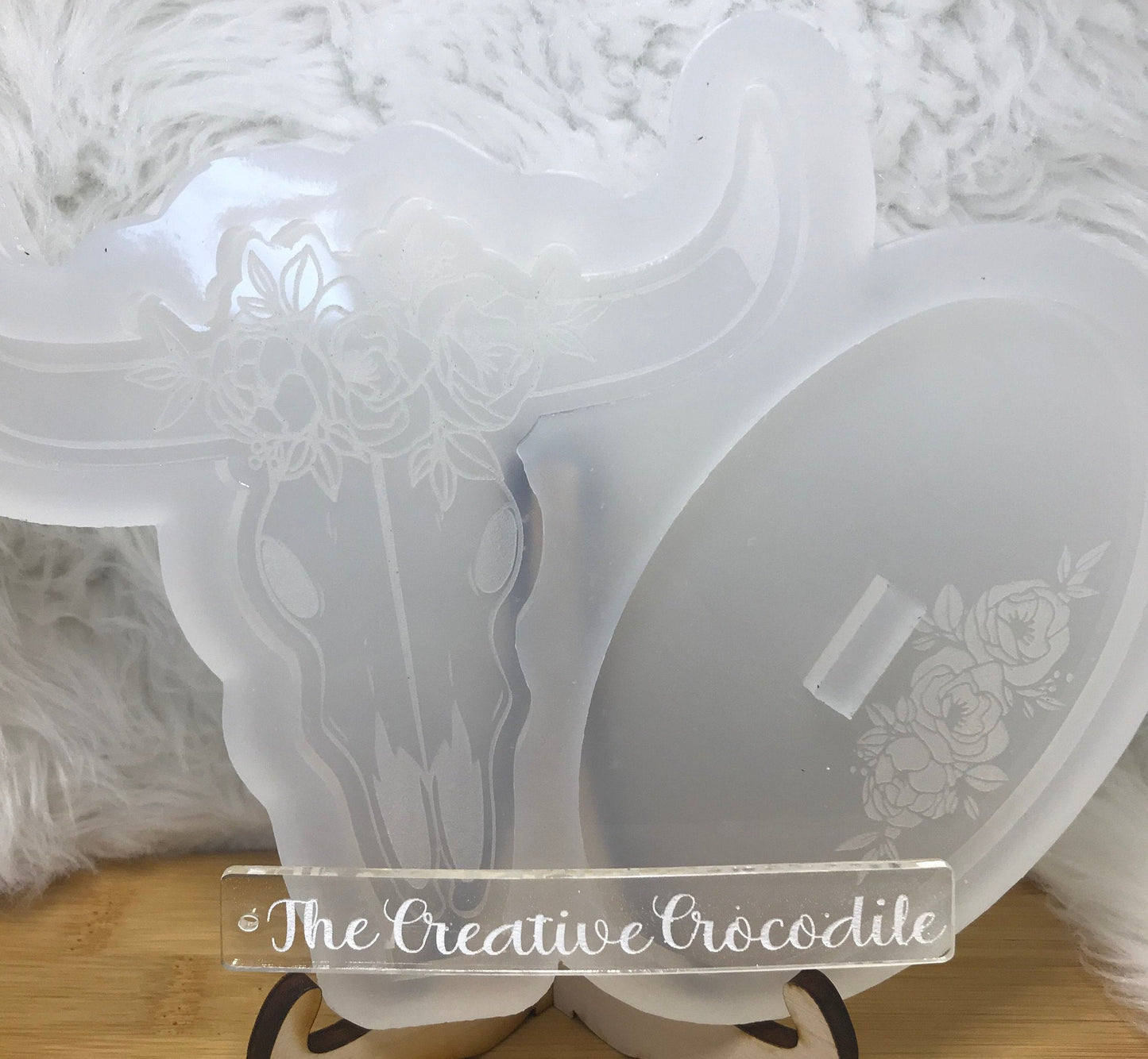 Cow skull jewelry stand mold