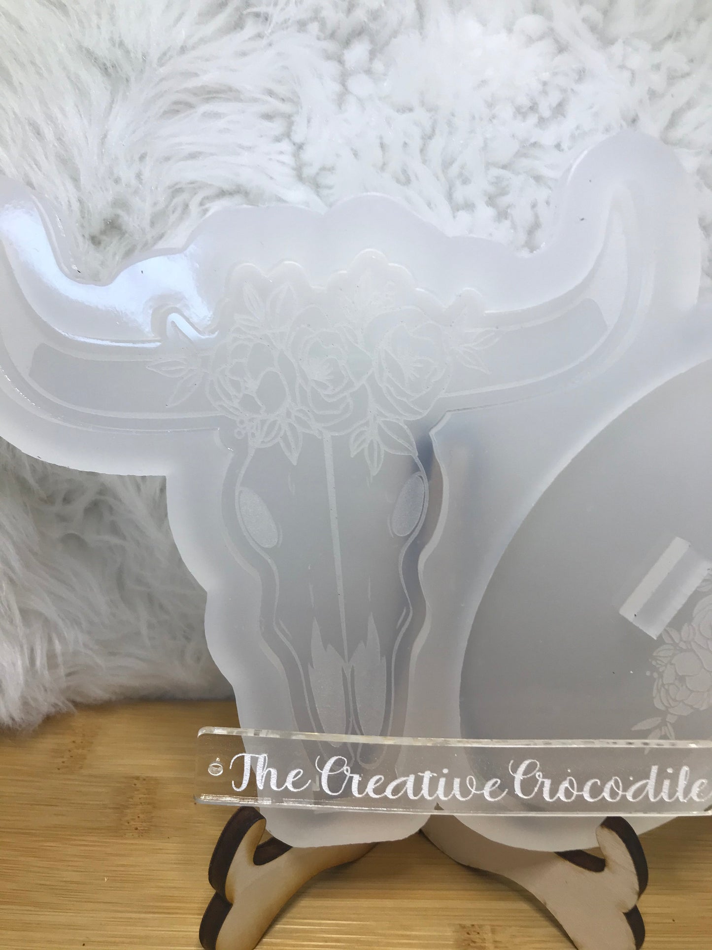 Cow skull jewelry stand mold