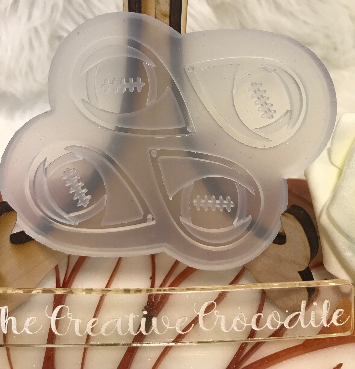 Football earring mold
