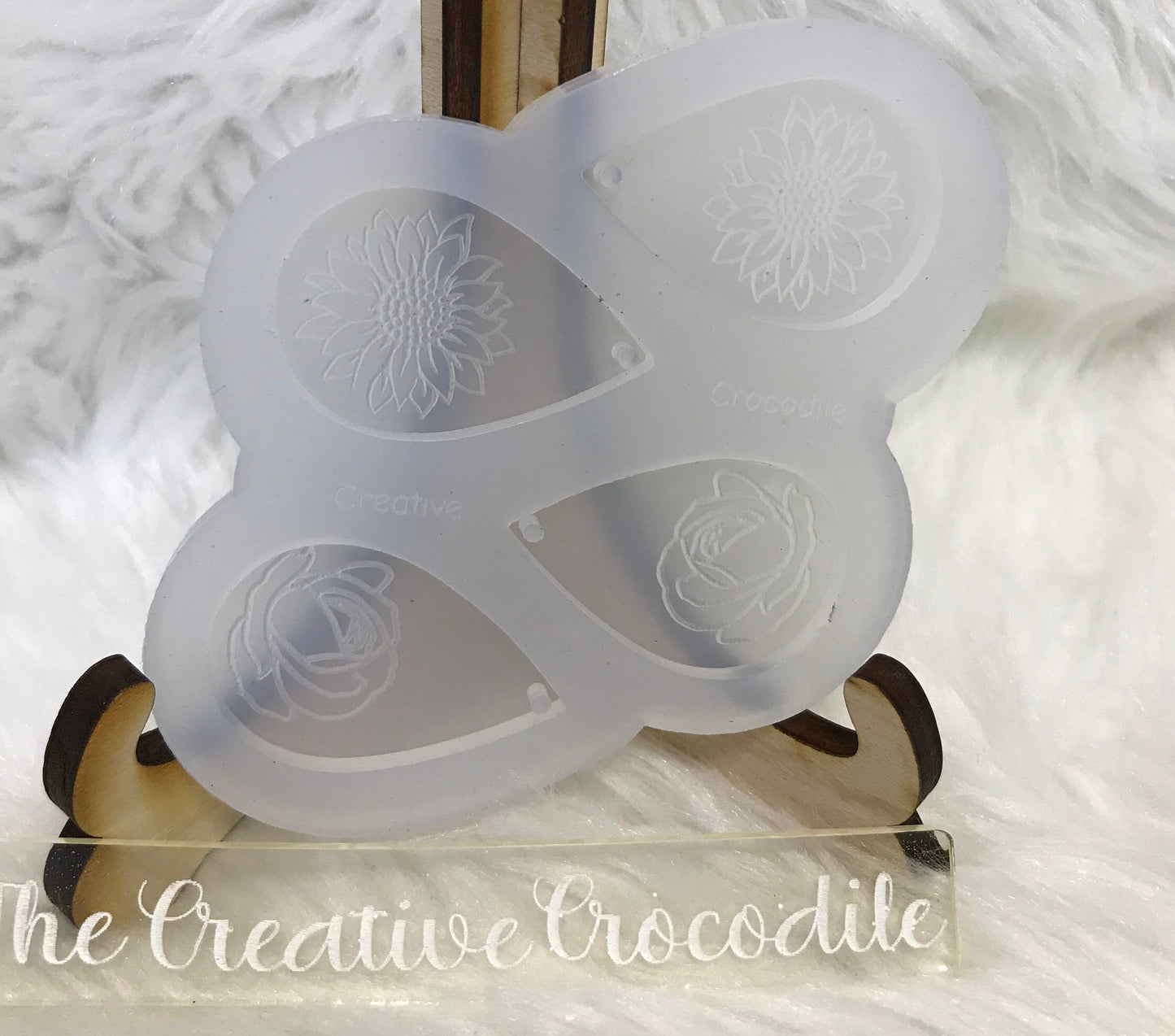 Rose and Sunflower earring mold