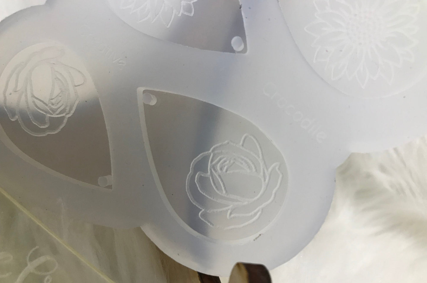 Rose and Sunflower earring mold