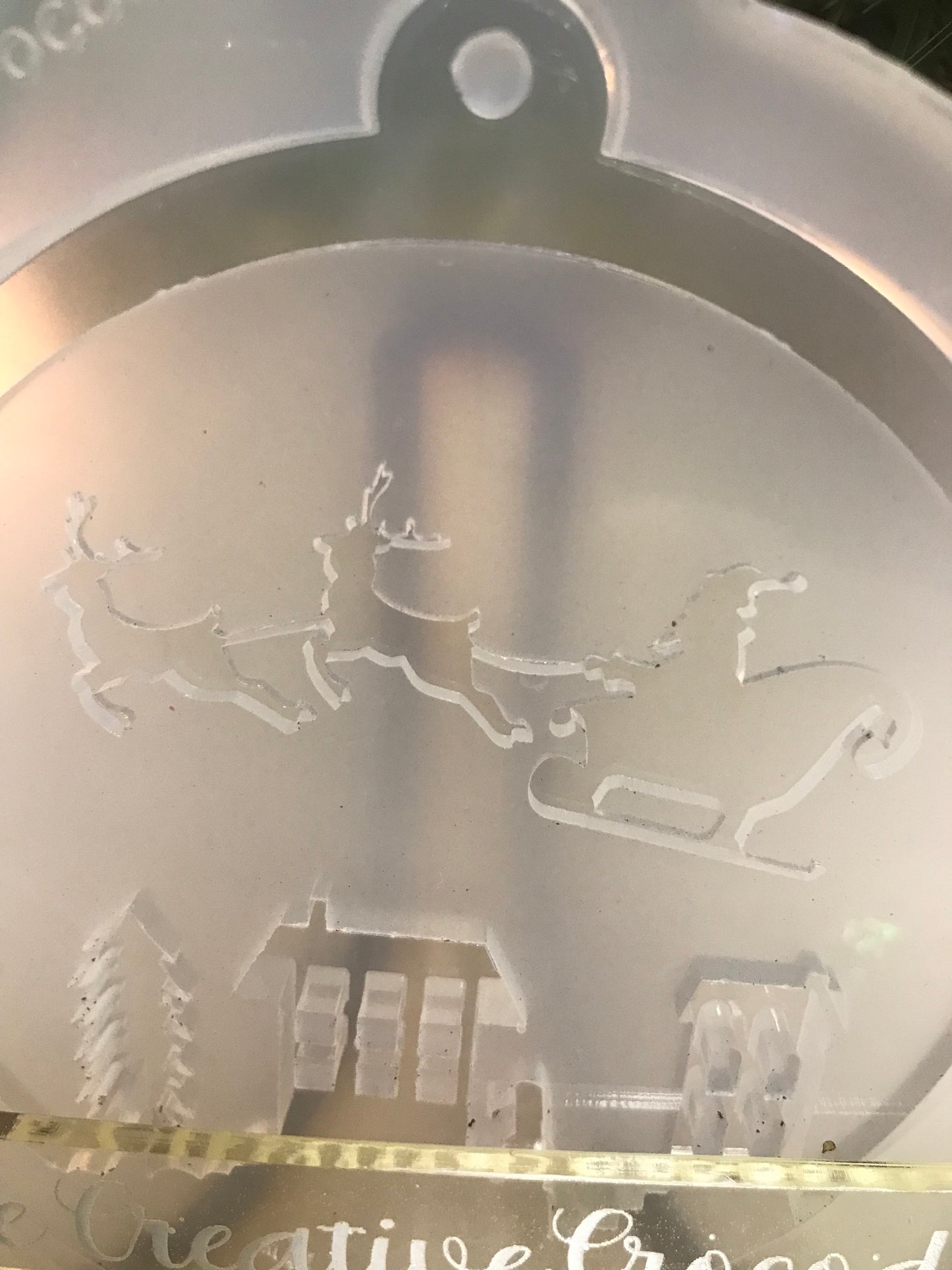 Ornament shaker mold, Santa's Sleigh