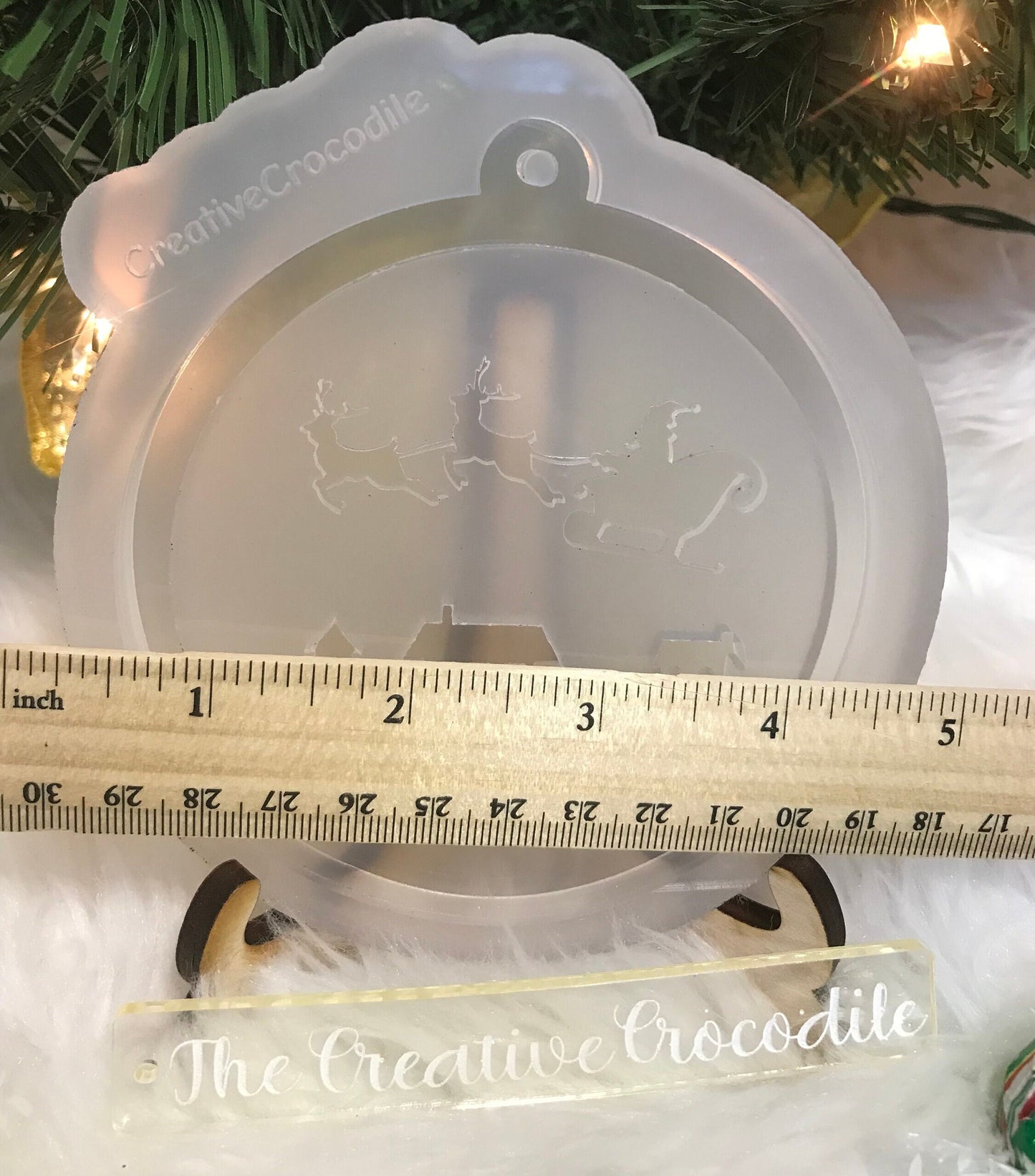 Ornament shaker mold, Santa's Sleigh