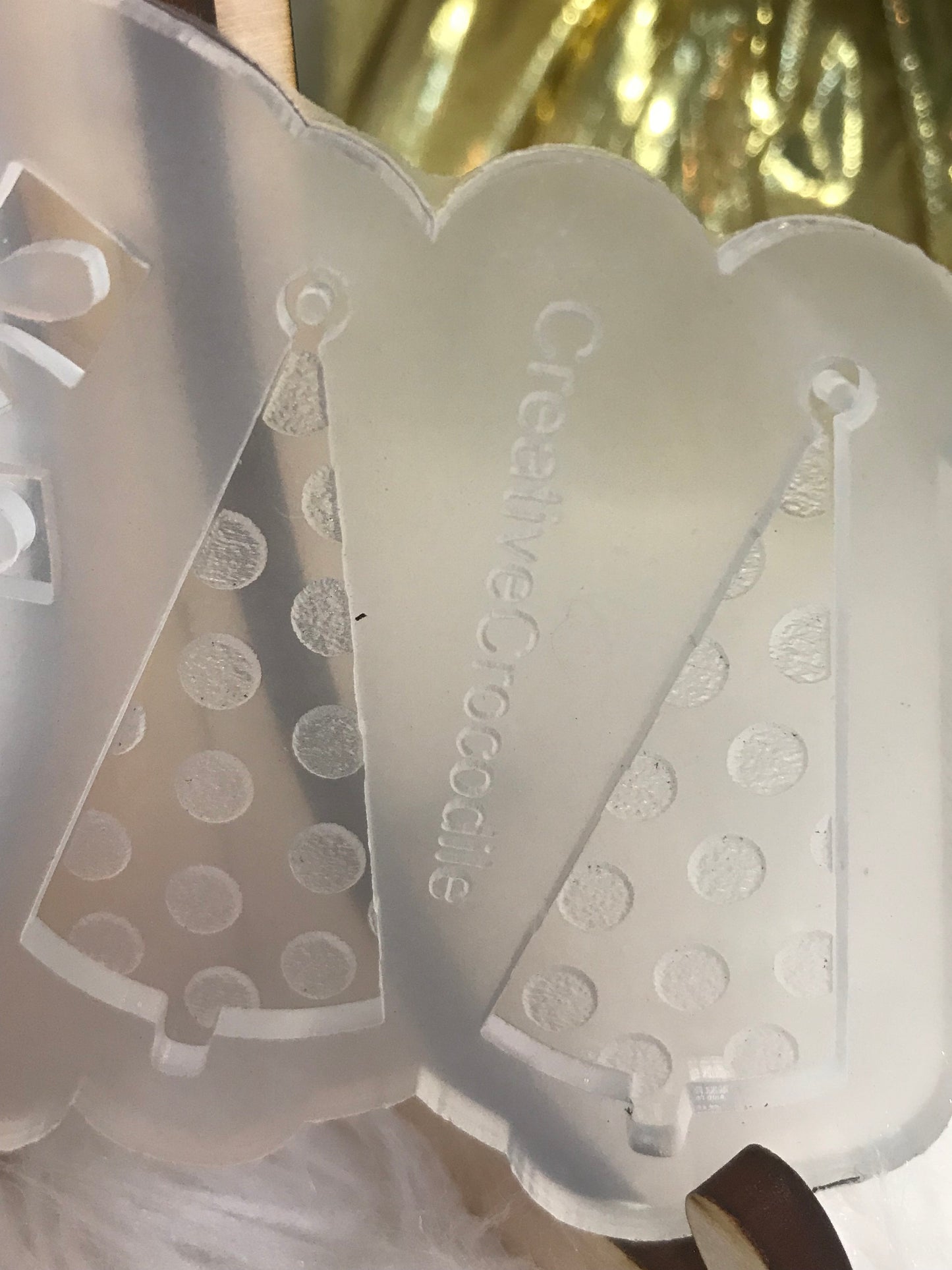 Snowflake and Polka Dot tree Earring mold