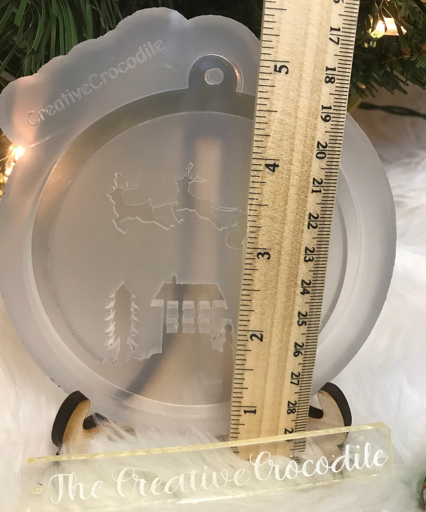 Ornament shaker mold, Santa's Sleigh