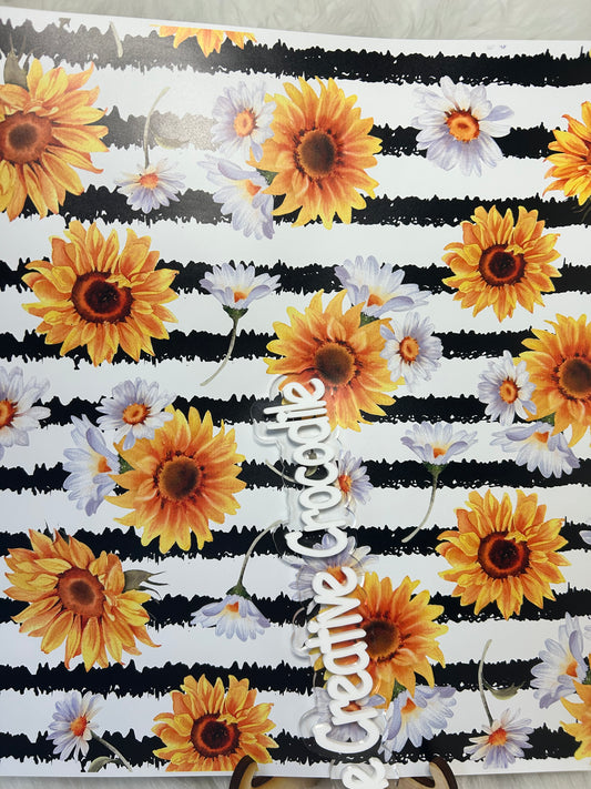 Sunflowers and daisy stripes