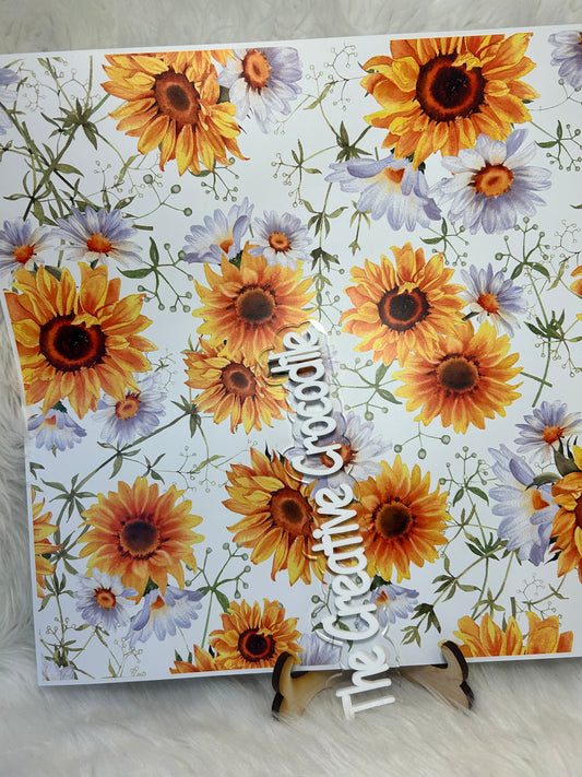 Sunflowers and daisy sheet