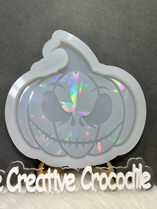 Jack-o-Lantern rainbow holographic mold