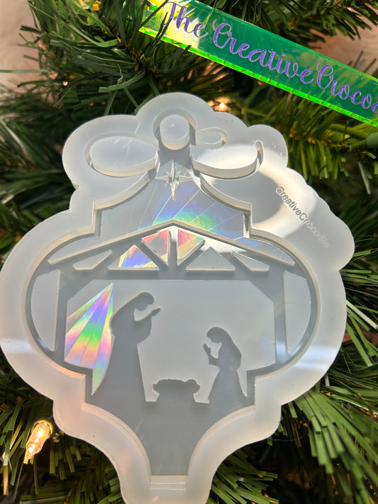 Rainbow Holographic Nativity Mold