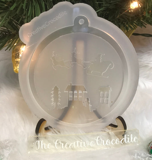 Ornament shaker mold, Santa's Sleigh